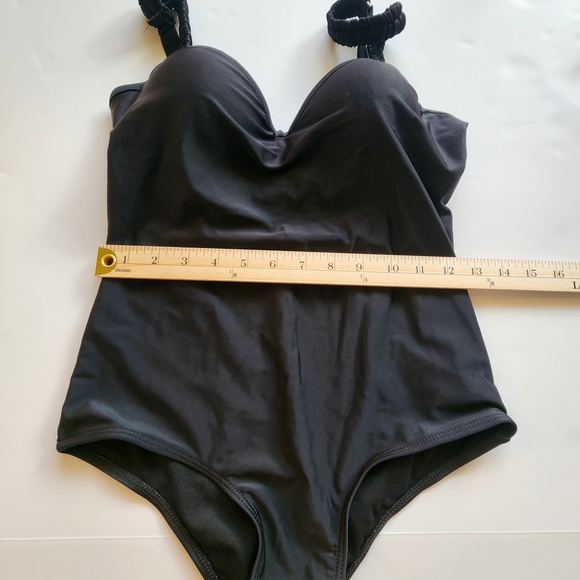 Elegant Black Women's One Piece Swimsuit - Picture 4 of 6